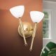 Aplice, corpuri de iluminat pentru pereti - Aplica de perete design modern OPALDESIGN 2L dreapta, auriu mat