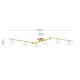 Plafoniere - Plafoniera design modern OPALDESIGN 6L, auriu mat