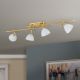 Plafoniere cu spoturi, Spoturi aplicate - Plafoniera design modern OPALDESIGN 4L, auriu mat