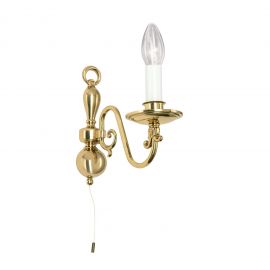 Aplice, corpuri de iluminat pentru pereti - Aplica de perete design clasic FLAMISCH, alama lucioasa