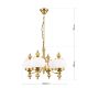 Candelabre, Lustre - Lustra suspendata eleganta stil clasic Nostalgie 4L alama lucios/opal
