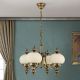 Candelabre, Lustre - Lustra suspendata eleganta stil clasic Nostalgie 4L patina/ champagne
