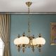 Candelabre, Lustre - Lustra suspendata eleganta stil clasic Nostalgie 4L patina/ champagne