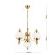 Candelabre, Lustre - Lustra suspendata eleganta stil clasic Nostalgie 4L alama lucios/opal
