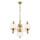 Candelabre, Lustre - Lustra suspendata eleganta stil clasic Nostalgie 4L alama lucios/opal