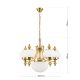 Candelabre, Lustre - Lustra suspendata eleganta stil clasic Nostalgie 6L alama lucios/opal