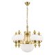Candelabre, Lustre - Lustra suspendata eleganta stil clasic Nostalgie 6L alama lucios/opal