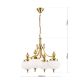 Candelabre, Lustre - Lustra suspendata eleganta stil clasic Nostalgie 4L alama lucios/opal