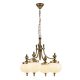 Candelabre, Lustre - Lustra suspendata eleganta stil clasic Nostalgie 4L patina/ champagne
