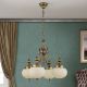 Candelabre, Lustre - Lustra suspendata eleganta stil clasic Nostalgie 4L patina/ champagne