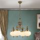 Candelabre, Lustre - Lustra suspendata eleganta stil clasic Nostalgie 4L patina/ champagne