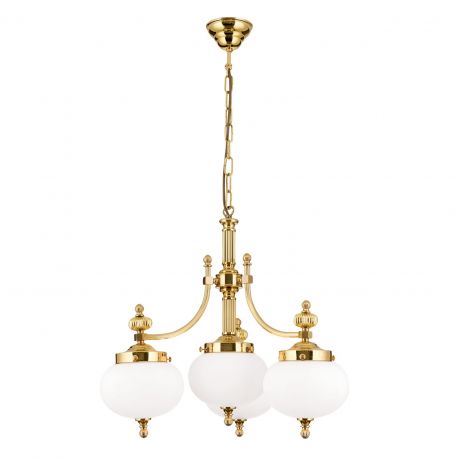 Candelabre, Lustre - Lustra suspendata eleganta stil clasic Nostalgie 4L alama lucios/opal