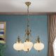 Candelabre, Lustre - Lustra suspendata eleganta stil clasic Nostalgie 4L patina/ champagne