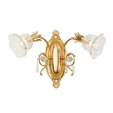 Aplice, corpuri de iluminat pentru pereti - Aplica de perete design clasic LA BOHEME 2L, auriu