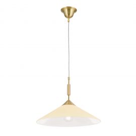 Iluminat interior - Lustra, Pendul realizat manual ARTDESIGN 40cm, alama mat/ champagne