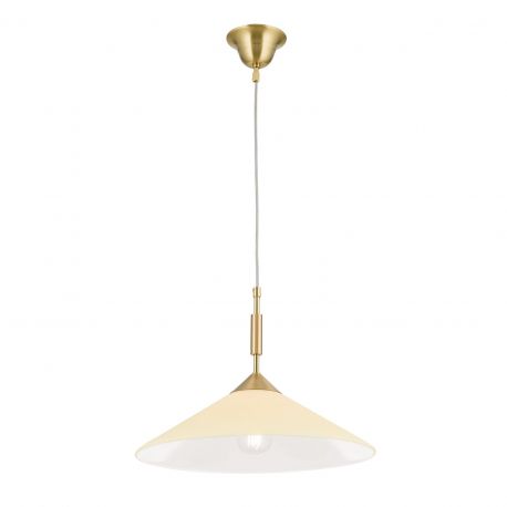 Iluminat interior - Lustra, Pendul realizat manual ARTDESIGN 40cm, alama mat/ champagne