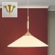Iluminat interior - Lustra, Pendul realizat manual ARTDESIGN 40cm, alama mat/ champagne