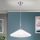 Iluminat interior - Lustra, Pendul realizat manual ARTDESIGN 40cm, crom satinat/ alb opac