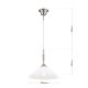Iluminat interior - Lustra, Pendul realizat manual ARTDESIGN 30cm, crom satinat/ alb opac