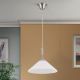 Iluminat interior - Lustra, Pendul realizat manual ARTDESIGN 30cm, crom satinat/ alb opac