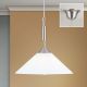 Iluminat interior - Lustra, Pendul realizat manual ARTDESIGN 30cm, crom satinat/ alb opac