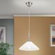 Iluminat interior - Lustra, Pendul realizat manual ARTDESIGN 30cm, crom satinat/ alb opac