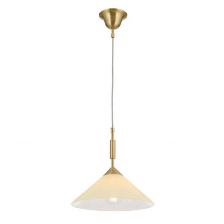 Iluminat interior - Lustra, Pendul realizat manual ARTDESIGN 30cm, alama mat/ champagne