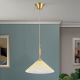 Iluminat interior - Lustra, Pendul realizat manual ARTDESIGN 30cm, alama mat/ champagne