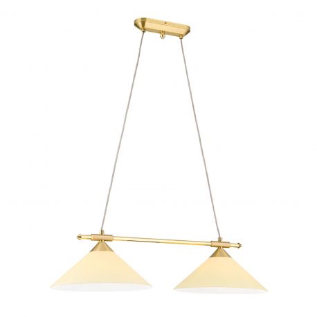 Iluminat interior - Lustra, Pendul realizat manual ARTDESIGN 2L, alama mat/ champagne