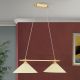 Iluminat interior - Lustra, Pendul realizat manual ARTDESIGN 2L, alama mat/ champagne