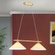 Iluminat interior - Lustra, Pendul realizat manual ARTDESIGN 2L, alama mat/ champagne