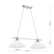Iluminat interior - Lustra, Pendul realizat manual ARTDESIGN 2L, crom satinat/ alb opac
