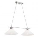 Lustra, Pendul realizat manual ARTDESIGN 2L, crom satinat/ alb opac