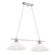 Iluminat interior - Lustra, Pendul realizat manual ARTDESIGN 2L, crom satinat/ alb opac