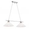 Lustra, Pendul realizat manual ARTDESIGN 2L, crom satinat/ alb opac