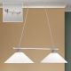 Iluminat interior - Lustra, Pendul realizat manual ARTDESIGN 2L, crom satinat/ alb opac