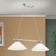 Iluminat interior - Lustra, Pendul realizat manual ARTDESIGN 2L, crom satinat/ alb opac
