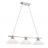 Lustra, Pendul realizat manual ARTDESIGN 3L, crom satinat/ alb opac