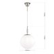 Iluminat interior - Lustra, Pendul realizat manual ARTDESIGN 25cm, crom satinat/ alb opac
