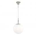 Lustra, Pendul realizat manual ARTDESIGN 25cm, crom satinat/ alb opac