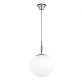 Lustra, Pendul realizat manual ARTDESIGN 25cm, crom satinat/ alb opac