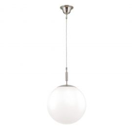 Lustra, Pendul realizat manual ARTDESIGN 30cm, crom satinat/ alb opac