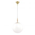Lustra, Pendul realizat manual ARTDESIGN 30cm, alama mat/ alb opac