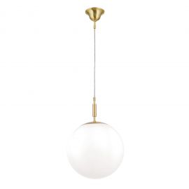 Lustra, Pendul realizat manual ARTDESIGN 30cm, alama mat/ alb opac