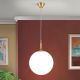 Iluminat interior - Lustra, Pendul realizat manual ARTDESIGN 30cm, alama mat/ alb opac