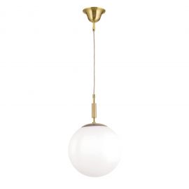 Lustra, Pendul realizat manual ARTDESIGN 25cm, alama mat/ alb opac