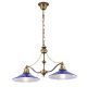 Iluminat interior - Lustra realizata manual design rustic ARTDESIGN, patina/ albastru-cobalt