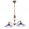 Lustra realizata manual design rustic ARTDESIGN, patina/ albastru-cobalt