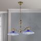 Iluminat interior - Lustra realizata manual design rustic ARTDESIGN, patina/ albastru-cobalt