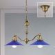 Iluminat interior - Lustra realizata manual design rustic ARTDESIGN, patina/ albastru-cobalt